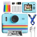 Fotocamera istantanea con scheda di memoria da 32 GB e matita colorata, doppia fotocamera, torcia, il regalo perfetto per ragazzi e ragazze.
