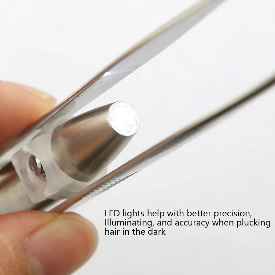 Pinzette per sopracciglia illuminate a LED