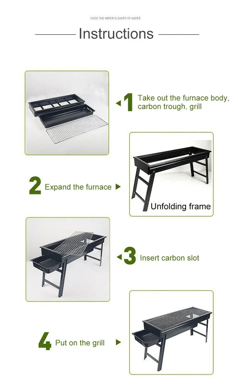 Barbecue pieghevole portatile