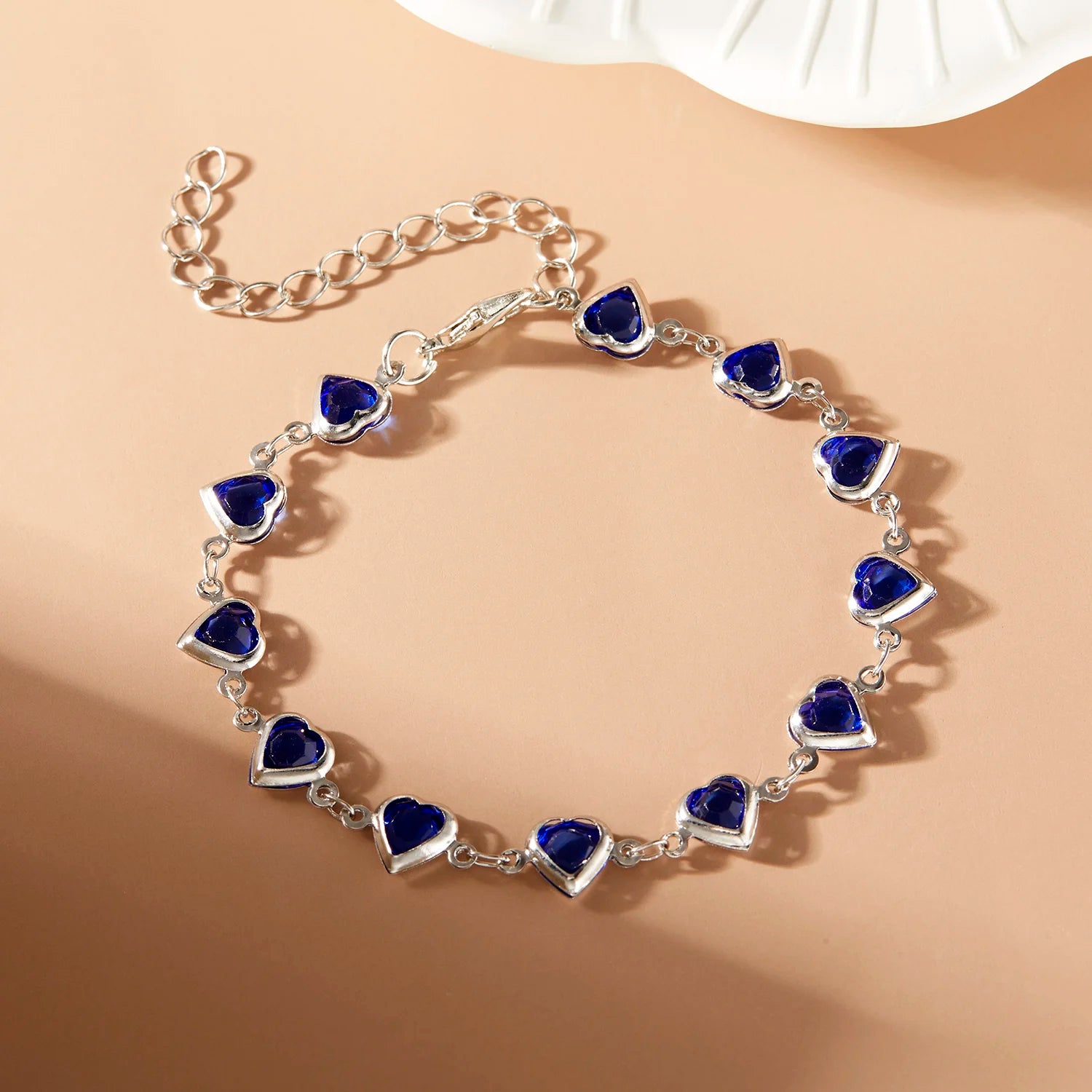Eleganti braccialetti a catena in metallo con zircone in cristallo per donne