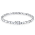 Real 100% Silver 925 2-3mm Tennis Braccialetto Unisex in due modelli Con Moissanite o in Zirconi