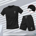 Coordinato sportivo T-shirt e pantaloncini, abbigliamento casual,traspirante e ad asciugatura rapida.