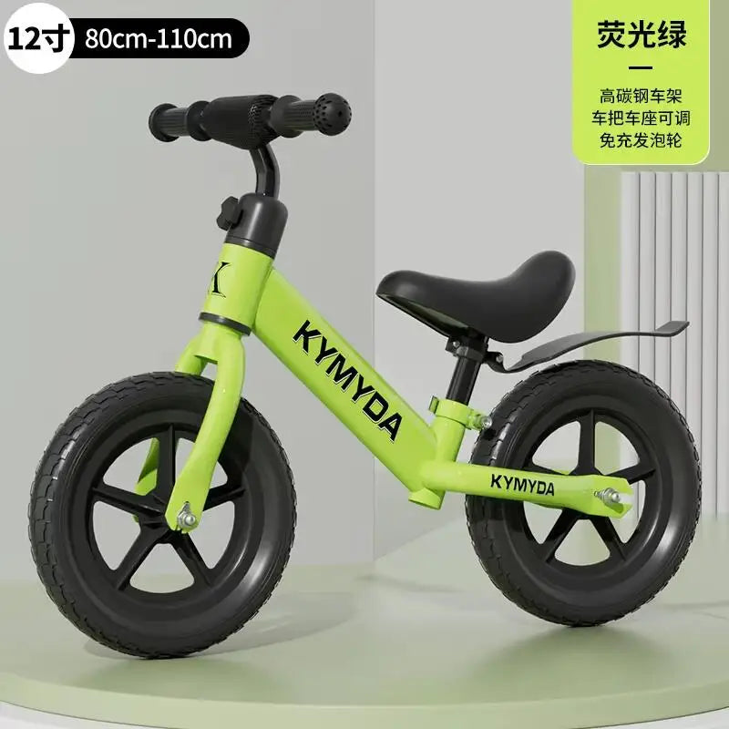 Bicicletta per bambini da 12 pollici Due in uno Senza pedali Sedile regolabile Telaio in acciaio per bambini da 1 a 6 anni Guida all’aperto