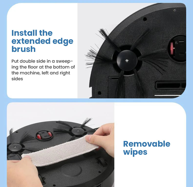 Aspirapolvere robot intelligente senza fili 5 in 1 Multifunzionale Super silenzioso Aspirazione Mop Humidifying per uso domestico Elettrodomestici