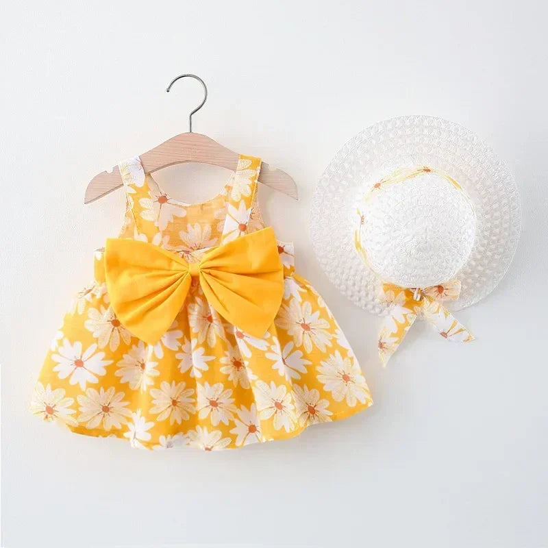 Vestito estivo Sweet Princess Dress con fiocco 0-3 anni