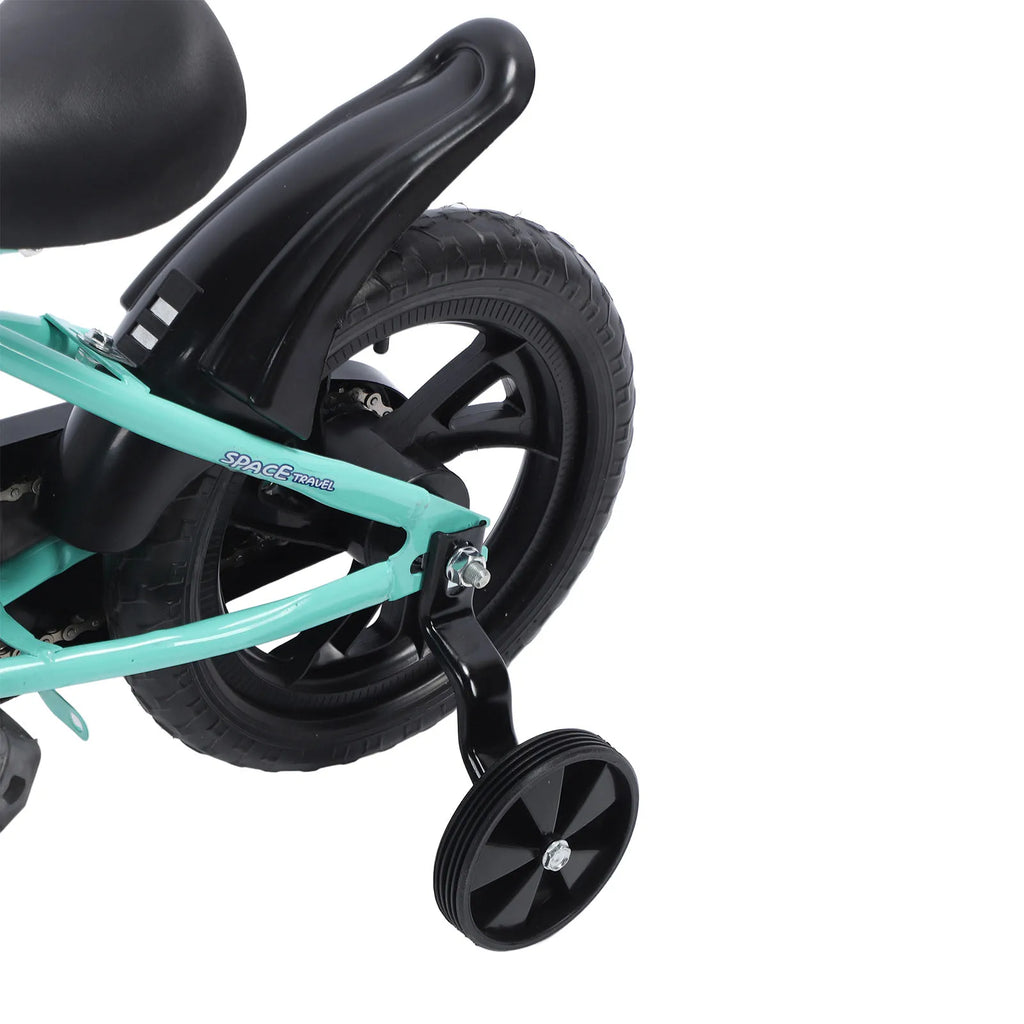 Bici per bambini da 12” con ruote da allenamento per 2-6 anni, telaio in acciaio ad alto tenore di carbonio, sedile e manubrio regolabili