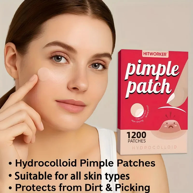1200 pezzi/set di cerotti idrogel per la copertura dell’acne, adatti sia per uomini che per donne, adatti a tutti i tipi di pelle