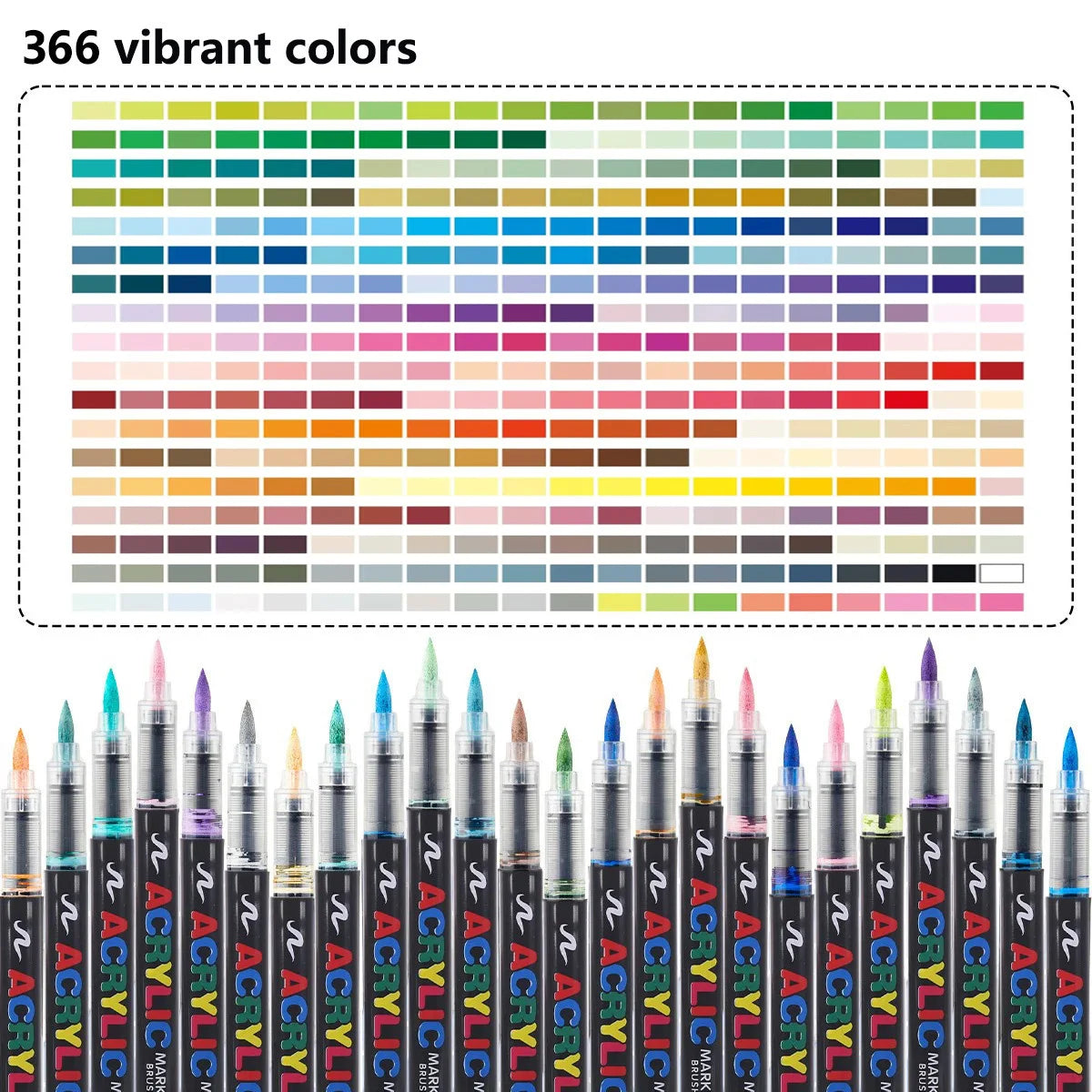 36-366 Colors Acrylic Set Waterproof Professional