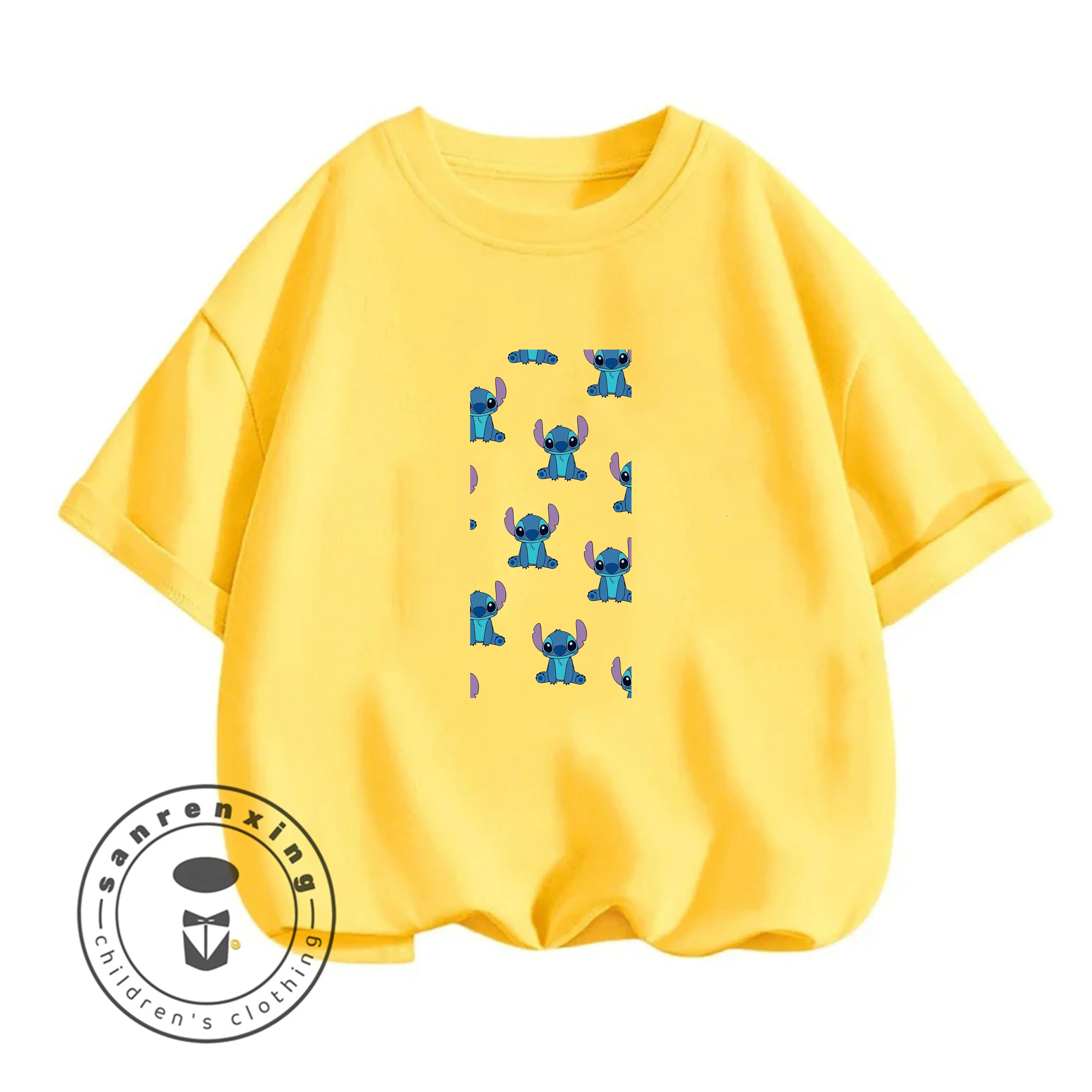 Stitch T-Shirt Cartoon Print Estate Casual Bambini