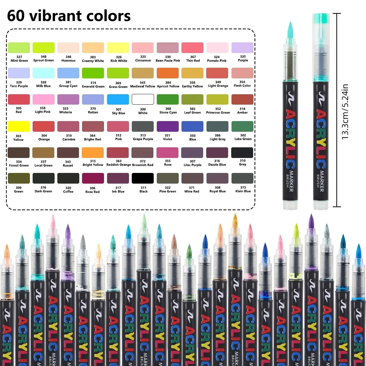 36-366 Colors Acrylic Set Waterproof Professional