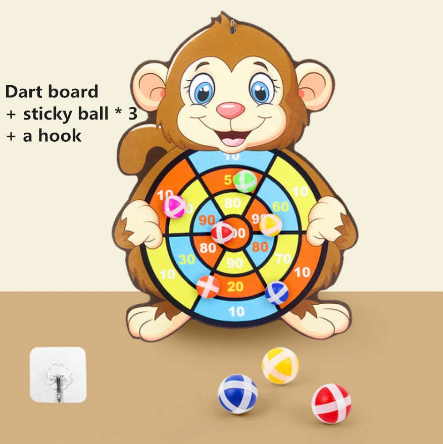 Bersaglio con palla appiccicosa Giocattoli per bambini da 2 a 4 anni Cartoon Animal
