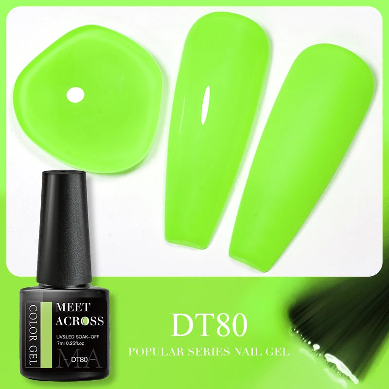 MEET ACROSS 5ml Gel Smalto per unghie Nail Art Top Gel tutti i colori