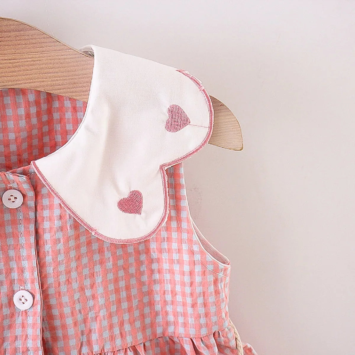 2 Pz Set Abito per bambina con ribavero ricamato
