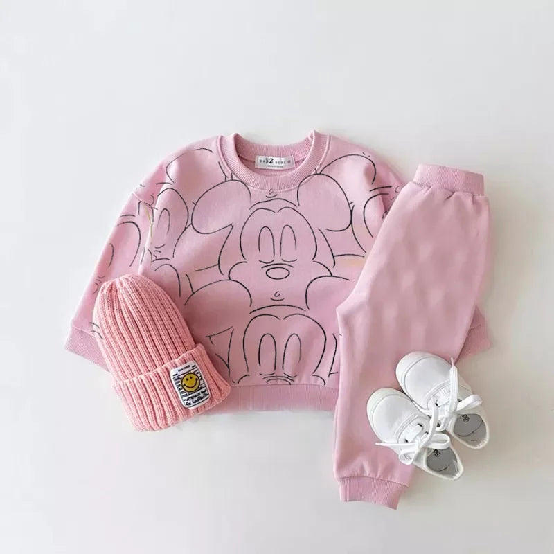 Completo tuta T-shirt+pantaloni per bambini Cartoon design