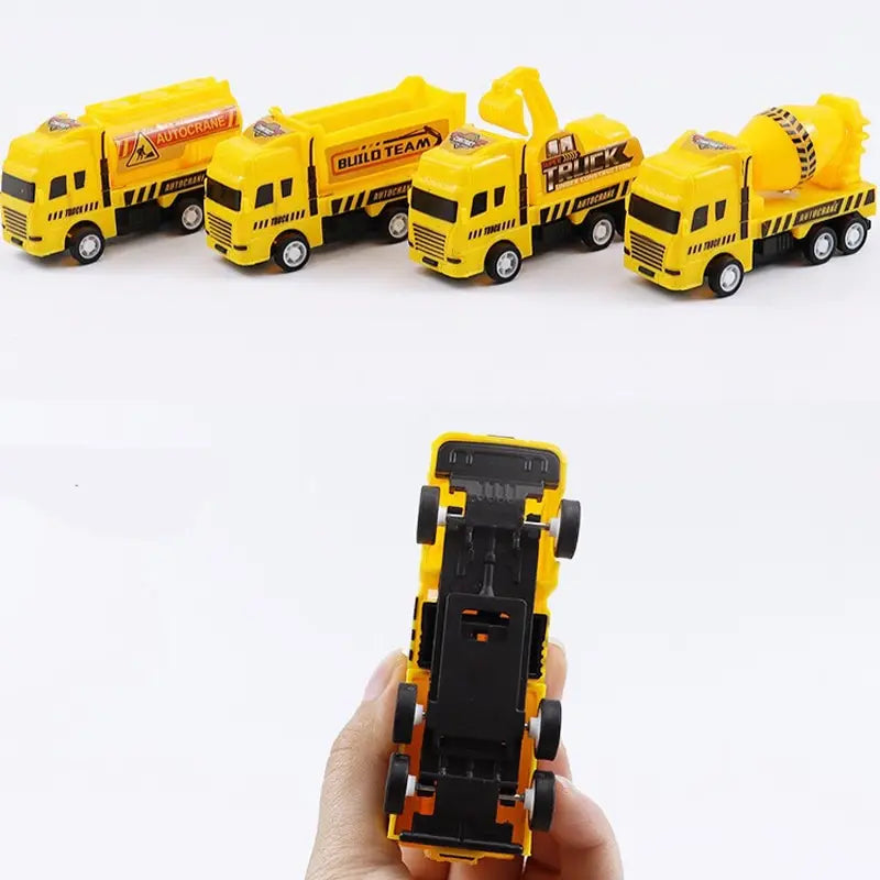 Set 4 Pz camion da lavoro giocattoli per bambini