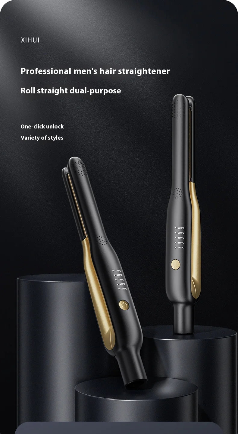 Mini piastra per capelli e bigodino 2 in 1 - Riscaldamento rapido in ceramica 140-220°C