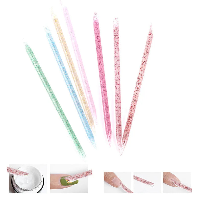 100 pezzi Nail Art Cuticle Pusher Riutilizzabile a doppia estremità Strumento professionale per la rimozione delle cuticole