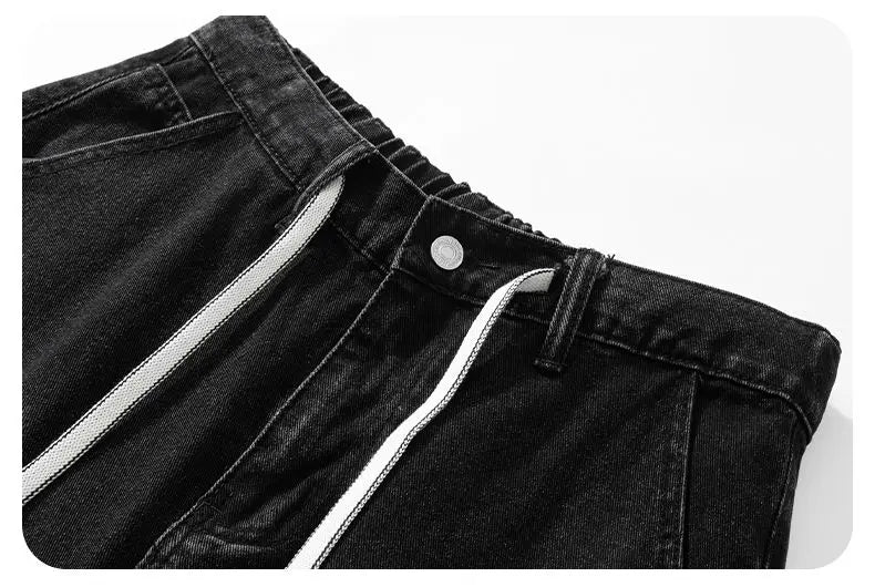 Pantaloncini di jeans da uomo larghi estivi Vintage Hip-hop Cargo Y2K