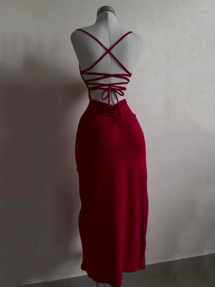 Vestito estate alta moda tracolla