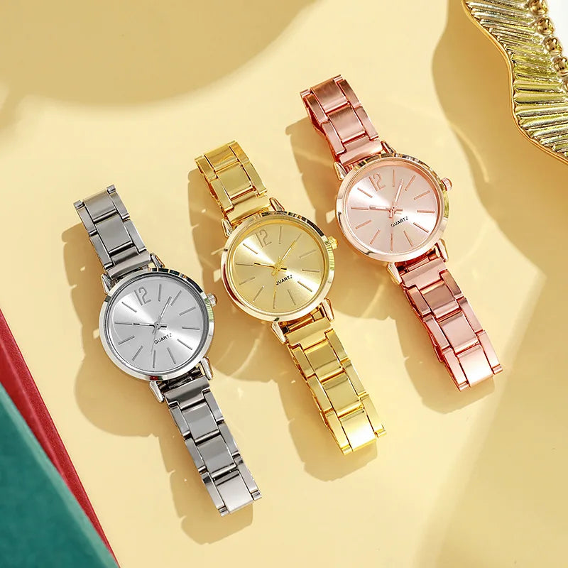 2 pezzi Set orologio e bracciale da donna