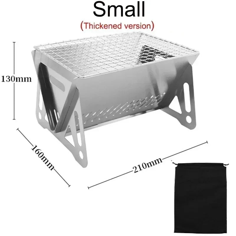 Barbecue pieghevole portatile Multifunzione in acciaio inossidabile