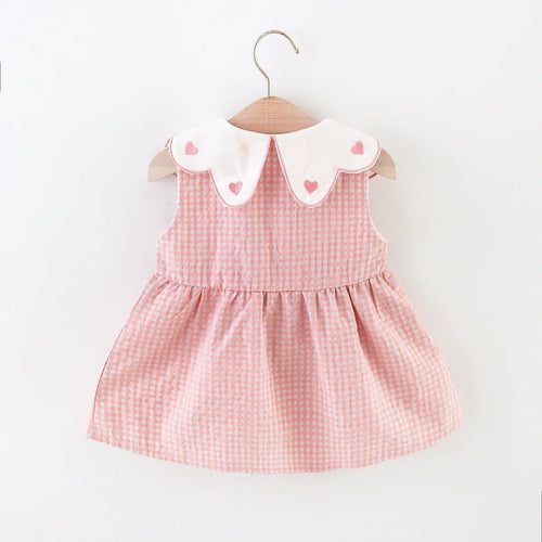 2 Pz Set Abito per bambina con ribavero ricamato