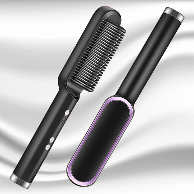 Spazzola per capelli elettrica in ceramica a riscaldamento rapido professionale