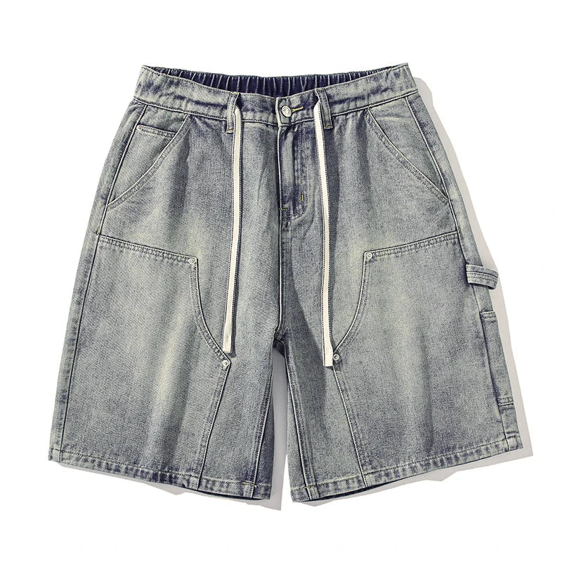 Pantaloncini di jeans da uomo larghi estivi Vintage Hip-hop Cargo Y2K
