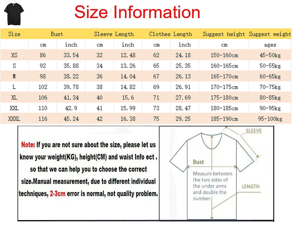 T-shirt per bambini e adulti  puro cotone fresco e leggero semplice
