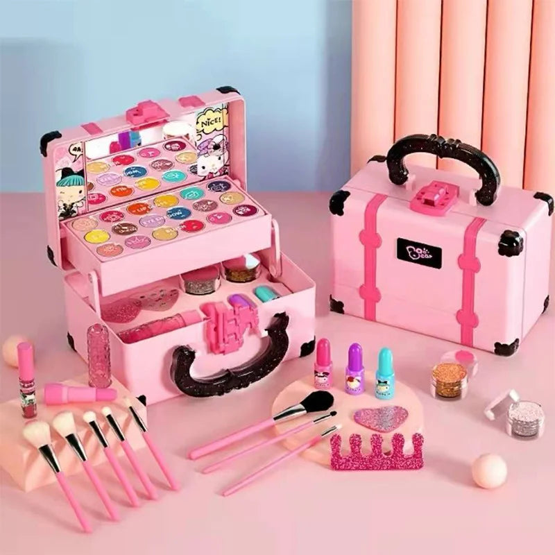 Trucco per bambini Cosmetici Finta Scatola da gioco Principessa Trucco Ragazza Set da gioco Rossetto Ombretto Sicurezza Kit non tossico