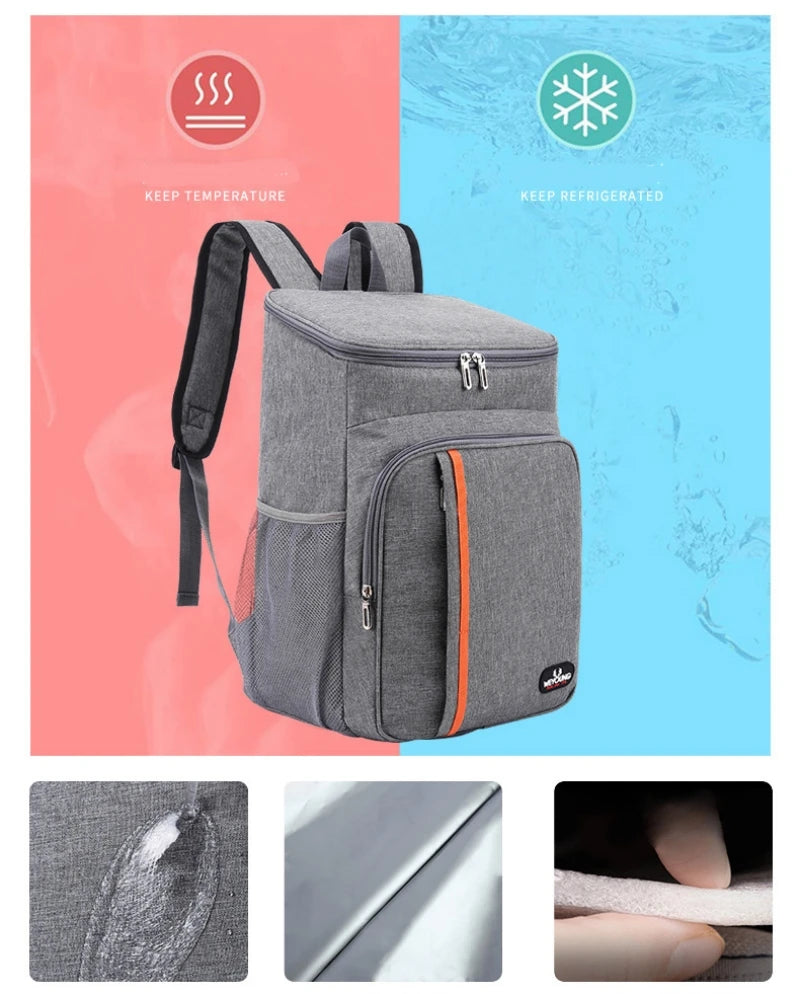 18L Borsa per il pranzo termica portatile per alimenti Resistente impermeabile Cooler Custodia isolata per il  ghiaccio
