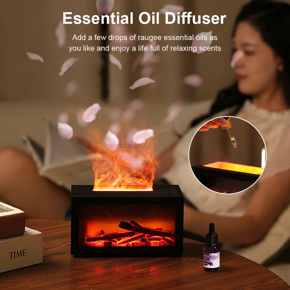Umidificatore di aromi d’aria Diffusore di olio essenziale LED Night camino