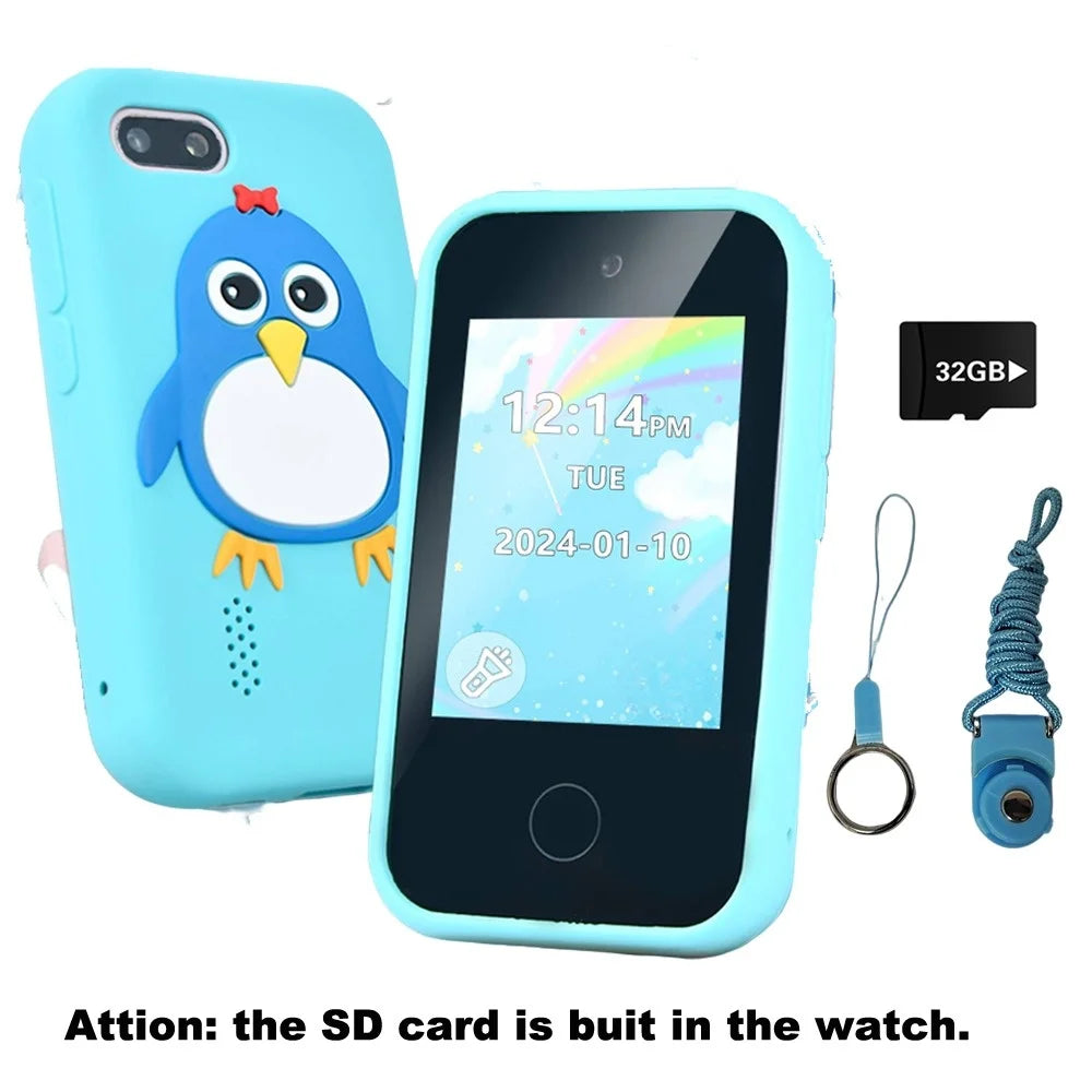 SmartPhone Fotocamera + Giochi Touch Screen+Lettore MP3 per bambini