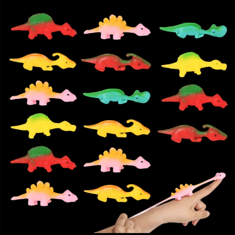 5-20Pcs Colorful Finger Catapult Dinosauro Giochi Bambini