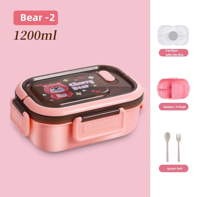 1200ML Box  per il pranzo a doppio strato Scomparto portatile