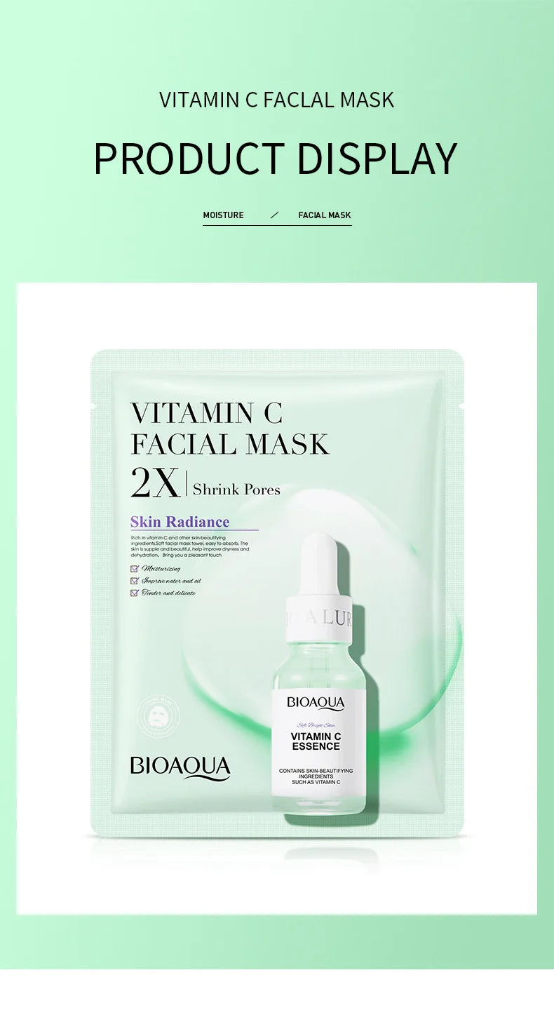 20pcs BIOAQUA Maschera viso al collagene