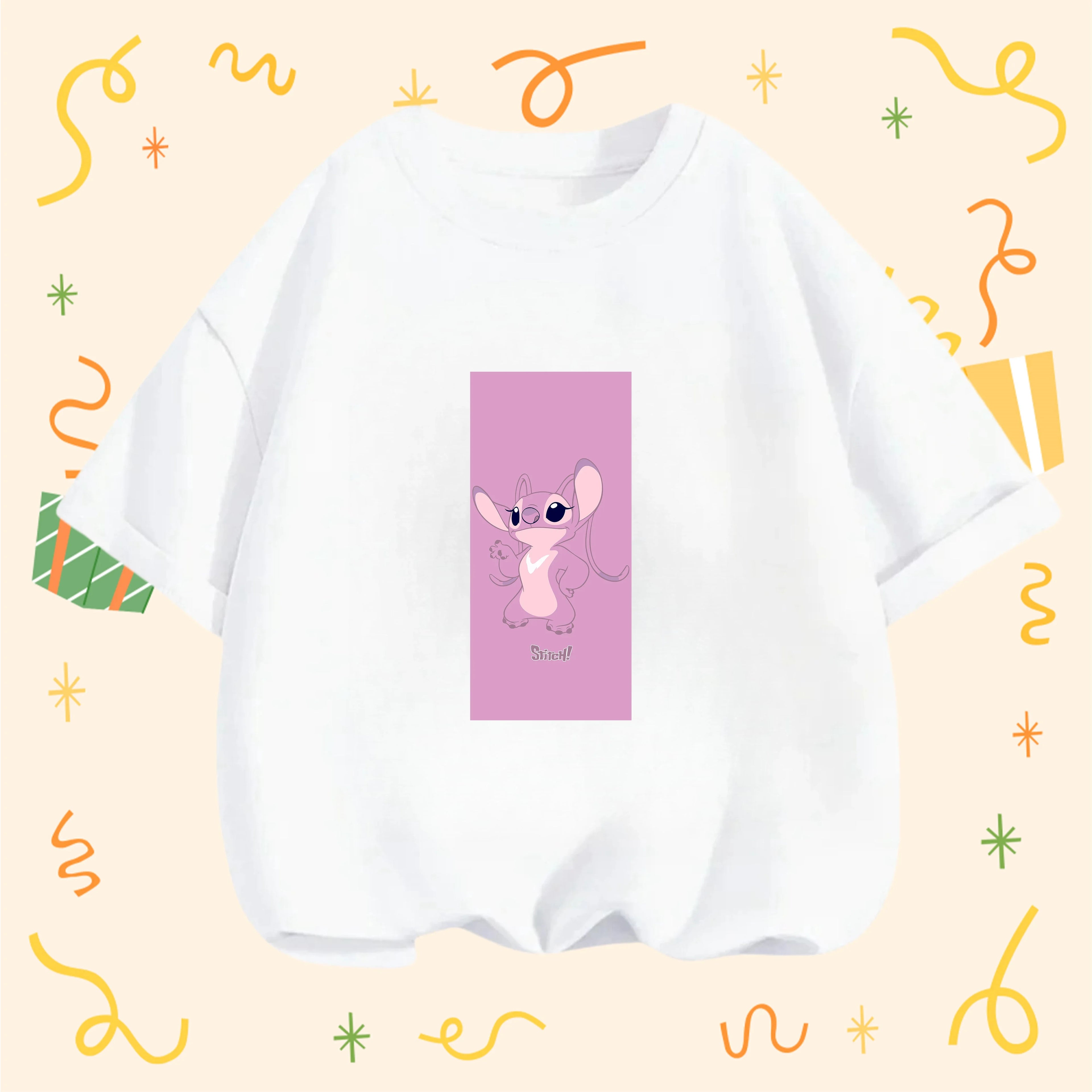 Stitch T-Shirt Cartoon Print Estate Casual Bambini