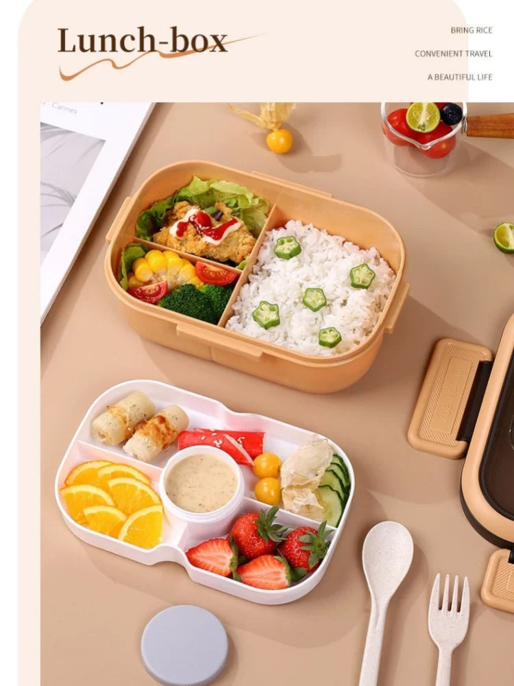 1200ML Box  per il pranzo a doppio strato Scomparto portatile