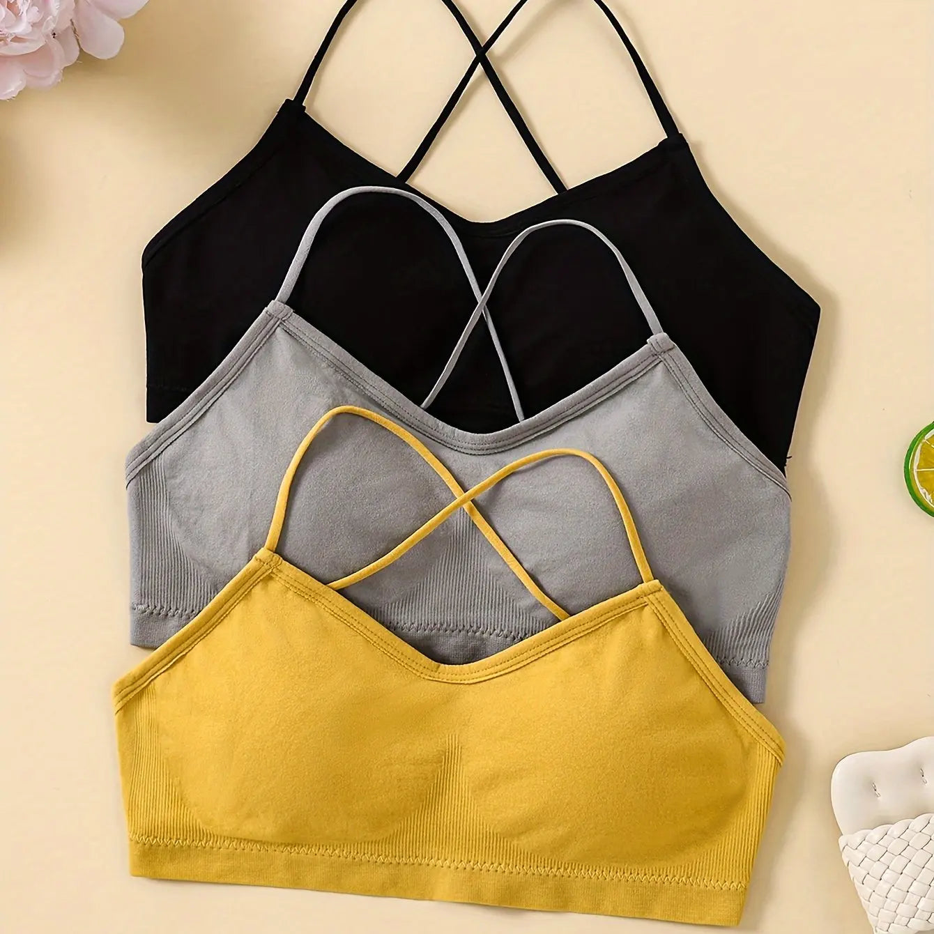 3PCS/Set Top Traspirante Bellezza Sexy