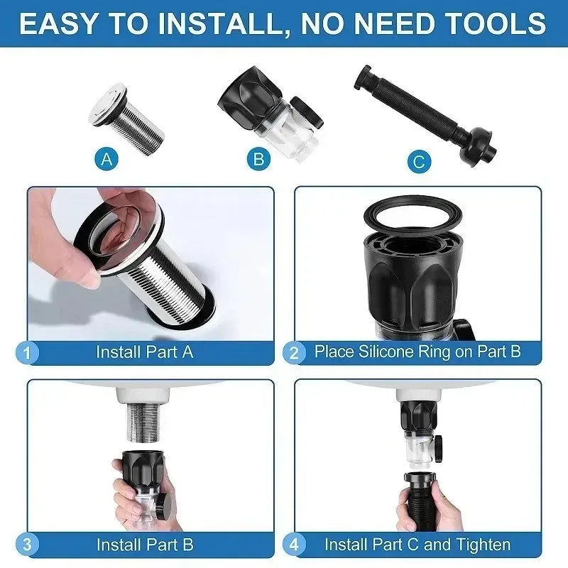 Universal Flip Lavabo in acciaio inossidabile Tubo di drenaggio