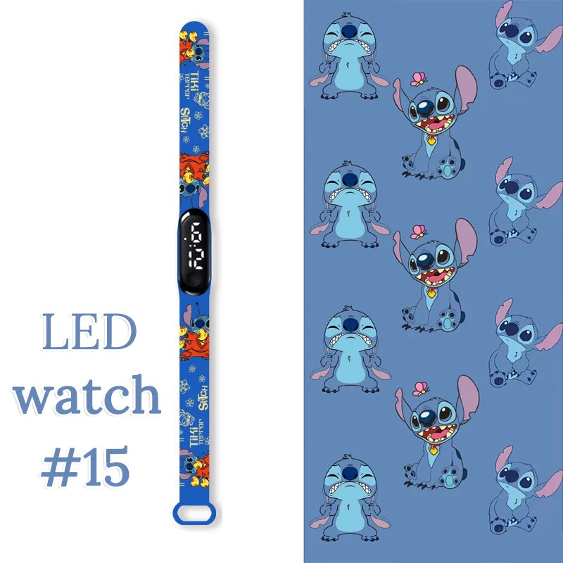Stitch Orologi per bambini Bracciale sportivo impermeabile LED Touch digitale