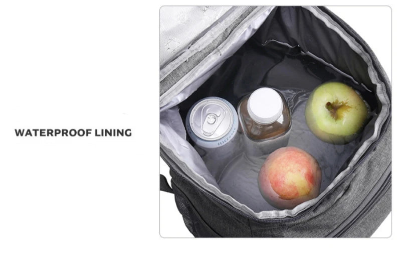 18L Borsa per il pranzo termica portatile per alimenti Resistente impermeabile Cooler Custodia isolata per il  ghiaccio