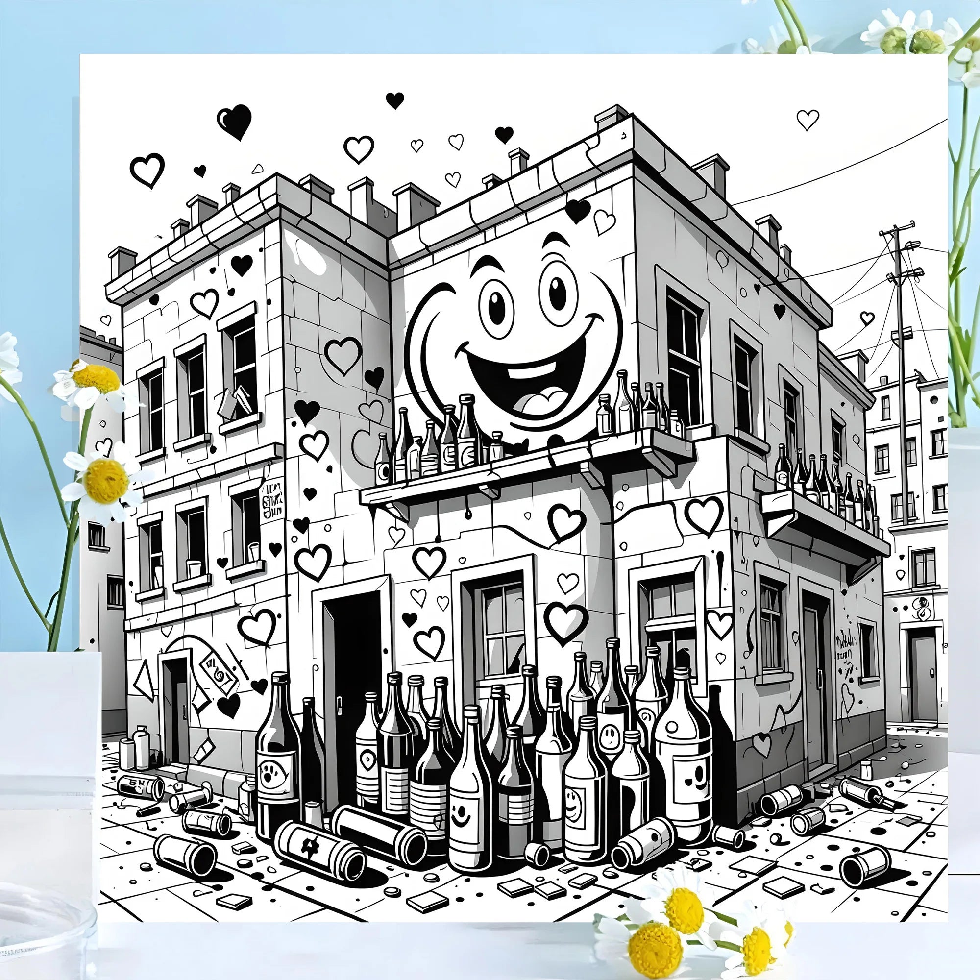 Libro da colorare di graffiti per adulti Design originale