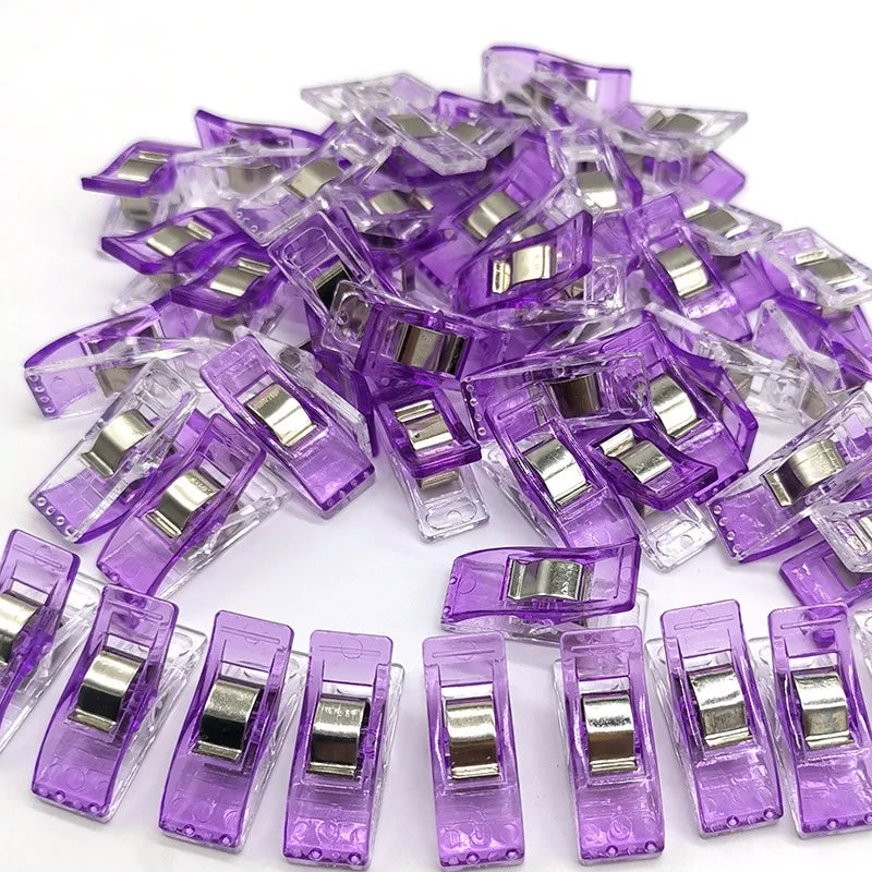 50PCS Clip da cucito Clip colorate Artigianato in plastica multiuso uncinetto
