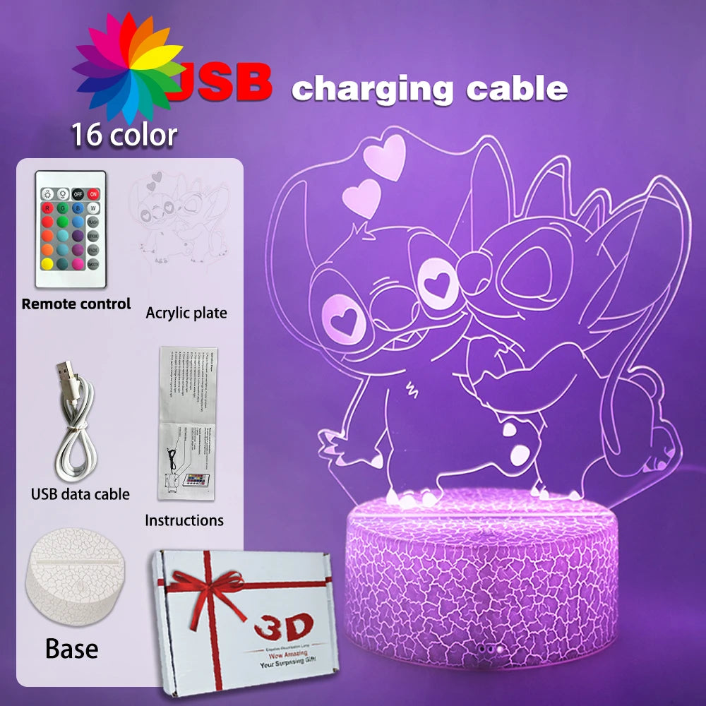 Lampada STITCH  LED Luce notturna Telecomando Smart Touch