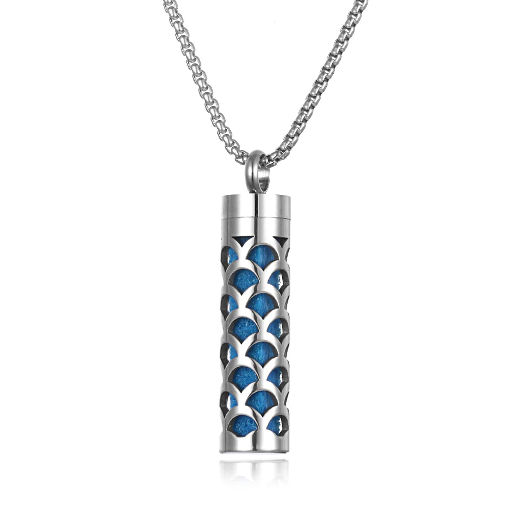 Collana con diffusore di olio essenziale Collana profumata in acciaio inossidabile