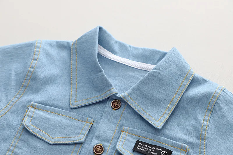 Top in denim + pantaloni di jeans 2 pezzi/set Abiti casual per neonati