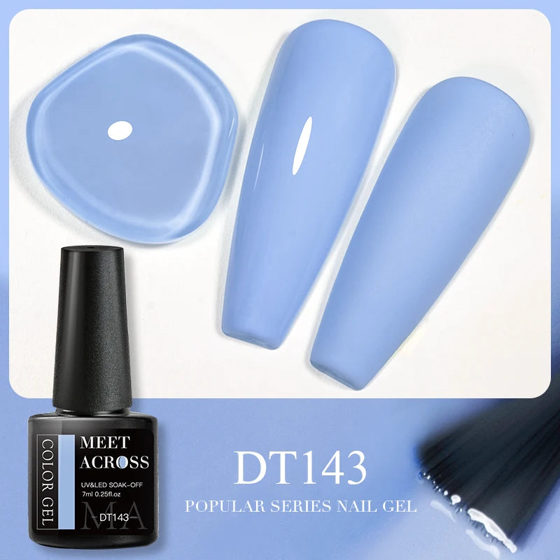 MEET ACROSS 5ml Gel Smalto per unghie Nail Art Top Gel tutti i colori