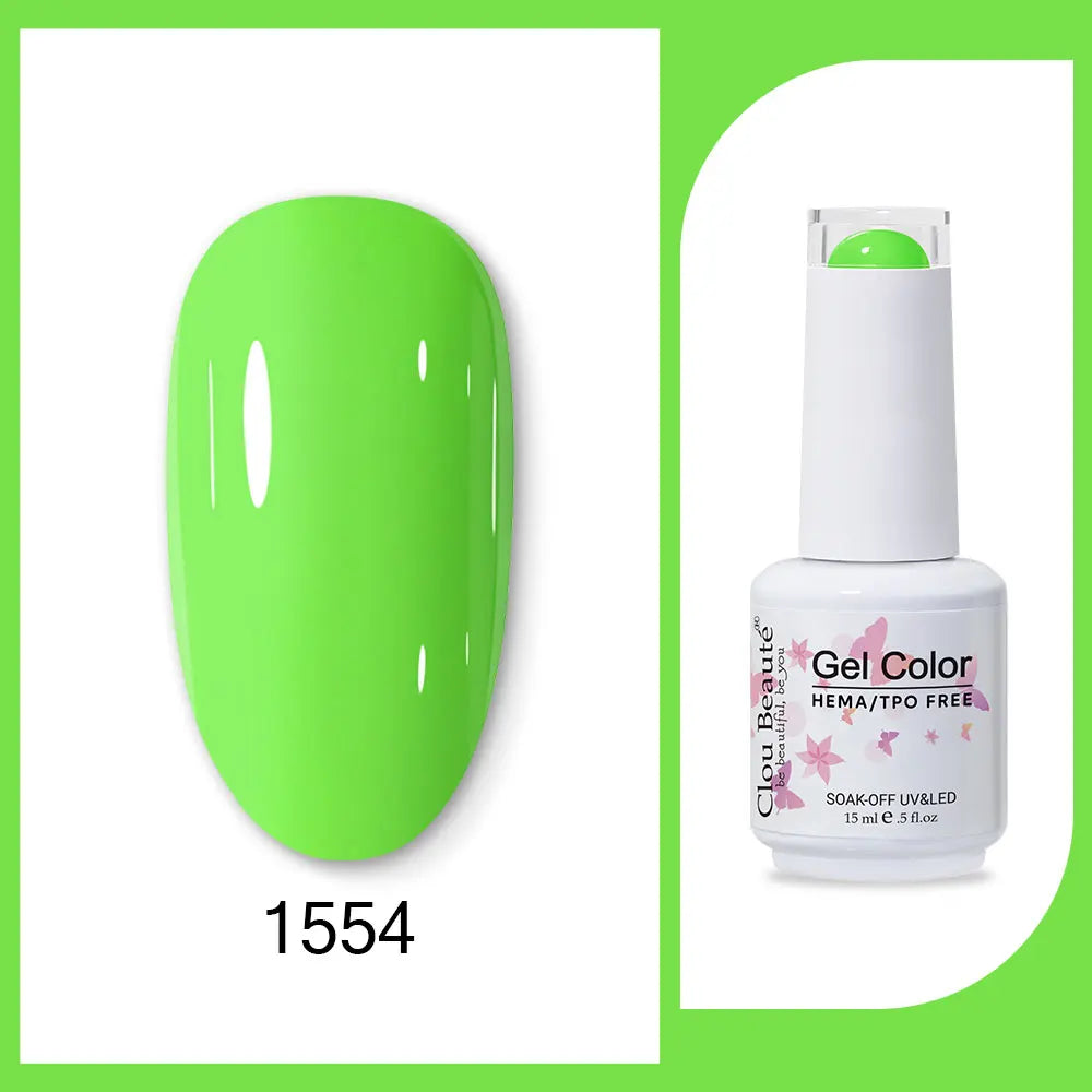 CLOU BEAUTÈ  15/10ml Semipermanente Gel Smalto Unghie 400 colori disponibili
