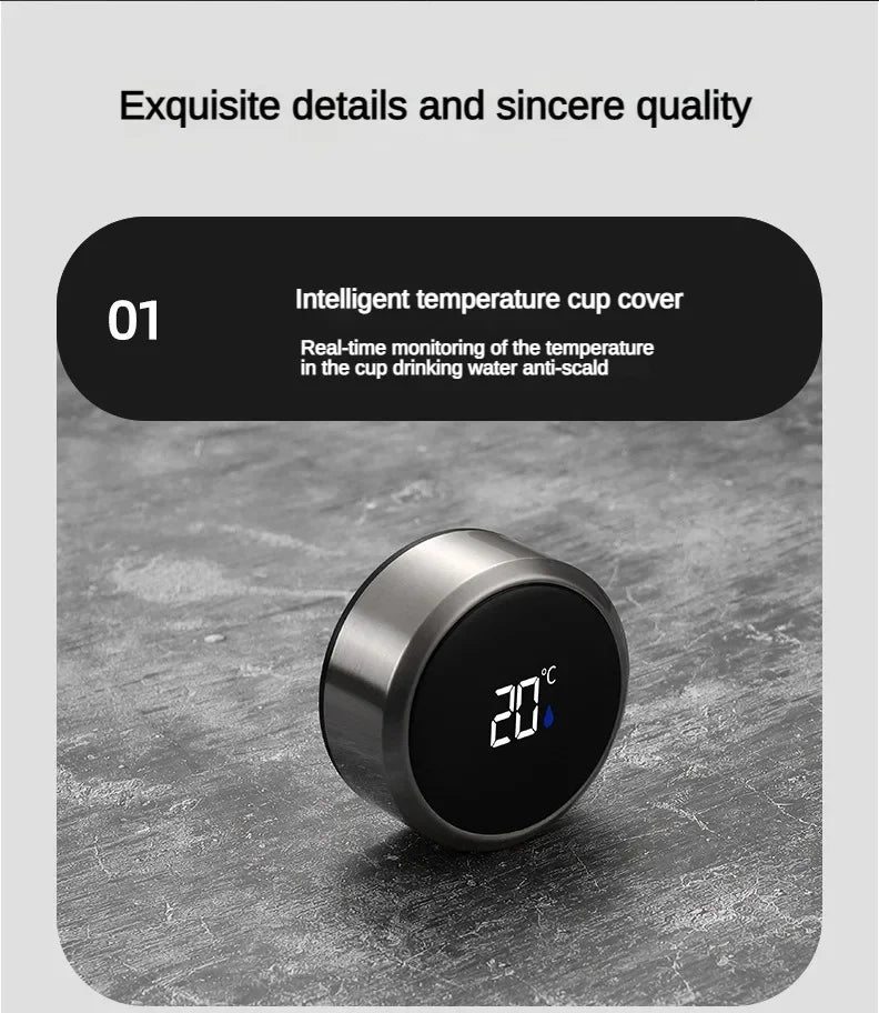 Bottiglia termica in acciaio inossidabile da 500ML-1 litro con display a temperatura a LED